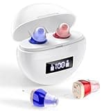 NWAKRD Rechargeable Hearing Aids for Seniors with Severe Hearing Loss, Invisible OTC Hearing Aids with Advanced Noise Cancelling, Hearing Amplifiers for Seniors with Magnetic Charging Box
