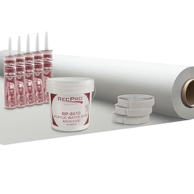 RecPro RV PVC Rubber Roof Kit | 8.5' Wide | Camper, Motor Home, Trailer Roof | Made in USA (20 Feet)