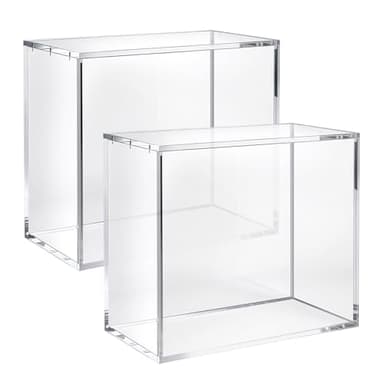 Elite Trainer Box Acrylic Display Case & Trading Card Storage Box - 2-Pack Stackable Protector with Ultra-Thick Walls & Strong 5x3mm Magnets | Compatible with ETB Cases