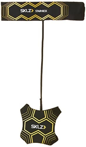 SKLZ Star-Kick Hands-Free Adjustable Solo Soccer Trainer - Fits Ball Sizes 3, 4, and 5 (Black)