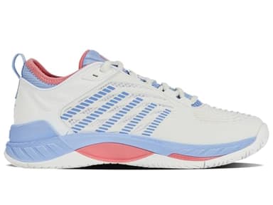 K-Swiss Women's Hypercourt Supreme 2 Tennis Shoe, Bright White/Open Air/Strawberry Ice, 8.5 M