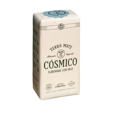 Yerba Mate COSMICO, Premium Loose Leaf Argentine Tea, 1.1 lb (500g), Gluten-Free, Large Leaf Low Dust Brew, Clean Energy