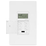 LIDER Programmable Digital Timer Switch for Lights, Fans, Motors, 7-Day 18 ON/Off Timer Settings, 1-Pole, No Neutral Wire Required, White