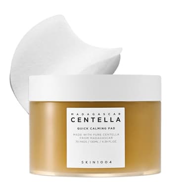 SKIN1004 Centella Quick Calming Pad, 70 Pads, Korean Face Toner Pad with Madagascar Centella Asiatica & Hyaluronic Acid, Hydrating & Soothing Facial Toner Pads for Gentle Exfoliation, Korean Skin Care