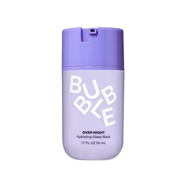Bubble Skincare Over Night Hydrating Sleep Mask - Gentle Exfoliating Overnight Face Mask for Skin Barrier Repair - Formulated with Mandelic Acid & Sodium PCA to Hydrate, Brighten & Soothe Skin (50ml)