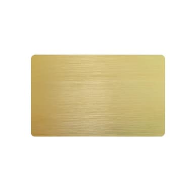 5-Pack NFC Blank Metal-PVC Hybrid Business Cards with 215 Chip & 504-Byte Memory, Laser Customizable on Metal Side (Brushed Gold)