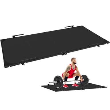 FAGUS H 8ftx4ft Deadlift Platform,Bolt-Together Steel Frame & 8-Pack Rubber Tiles,Dedicated Weightlifting Space, Includes Band Pegs,Weight Lifting Platform for Home Gym