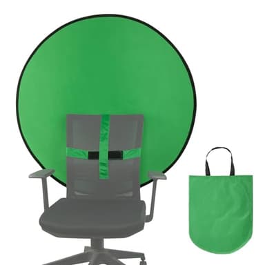 Cosmos 1 Pc Green Screen Backdrop 43 in / 110 cm Diameter Foldable Portable Photography Background Green Screen Chroma Key Backdrop for Photography Photo Video Studio, Live Streaming, Video Meeting