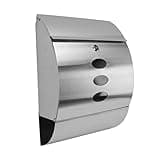 Wall Mounted Mailbox, Stainless Steel Rainproof, Large Capacity, Easy to Install, Modern and Minimalist Home Outdoor Mailbox