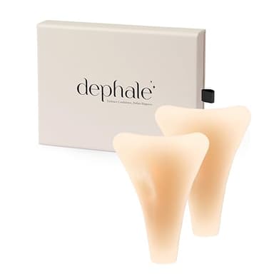 Dephale Anti Camel Toe Underwear - Silicone Camel Toe Concealer for Swimsuit, Underwear, 2-Pack, Nude, Y Shape