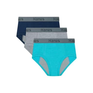 Hanes Boys' Nighttime Underwear Pack, 3-Pack, Confident Nights Boys' Overnight Underwear, Leakproof Kids' Underpants