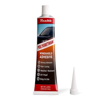 Polyurethane Windshield Adhesive & Sealant 50ML - High Strength, Fast Curing Formula for Automotive Glass, Car Windscreen, RV Window - Professional Strength, Weather Resistant Crack Repair Glue