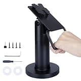 CRIZISTON POS Terminal Stand for Ingenico Lane/3000/3600/7000/8000, Point of Sale Square Card Reader Terminal Holder, Tilt & Swivel Metal POS Stand with Installation Tools, Screw-in & Adhesive, Black