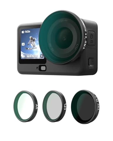 TELESIN Filter Kit for DJI Osmo Action 6 – VND 2–32 Variable ND, CPL UV Lens Filters, Snap-On/HD Optical Glass/Multi-Coated Filters Set, Action 6 Accessories for Travel, Sports & Cinematic Video