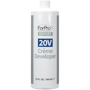 ForPro Expert 20 Volume Crème Developer for Hair Lightening, Gray Coverage & Color Deposit with Standard Lift, 32 Fl Oz