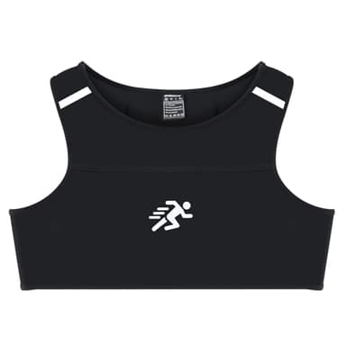 EKRISON Running Vest Chest, Running Sport Gear for Outdoor Sports Athletes Lightweight Gym Sports Bra Vest with Reflective Strip for Men Women, Large Black