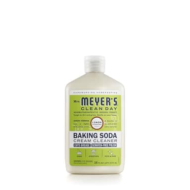 MRS. MEYER'S CLEAN DAY Baking Soda Cream Cleaner, Cuts Grease, Scratch-Free Polish, Lemon Verbena, 16 Fl Oz, Pack of 1
