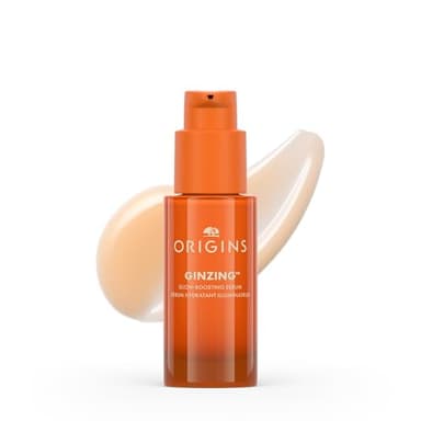 Origins GinZing Glow-Boosting Vitamin C Serum with Caffeine & Ginseng | Smoother Skin & Less Visible Pores, 1 Fl Oz