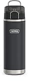 THERMOS ICON SERIES Stainless Steel Water Bottle with Spout - 24 Ounce, Granite - Vacuum Insulated Water Bottle with Lid