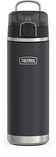 THERMOS ICON SERIES Stainless Steel Water Bottle with Spout - 24 Ounce, Granite - Vacuum Insulated Water Bottle with Lid