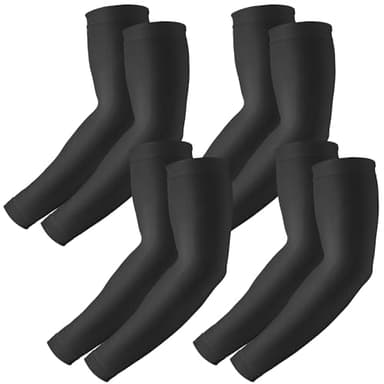 RHsia 4 Pairs UV Sun Protection Arm Sleeves for Men Women, Compression Cooling Sun Sleeves - Sports - Workouts - Tattoo Cover Up - UPF 50