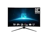 MSI G32CQ5P, 32" Gaming Monitor, 2560 x 1440 (QHD) Curved Gaming Monitor, 1 ms, 170Hz, FreeSync Premium, 1500R, HDMI, DisplayPort, Tilt, Swivel, Pivot and Height Adjustable.