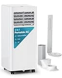Feelfunn 8,000 BTU Portable Air Conditioner - 3-in-1 AC Unit with Remote Control, Ultra-Quiet Cooling for Rooms up to 350 sq. ft., 24H Timer, Sleep Mode, Window Kit for Bedroom Office Dorms