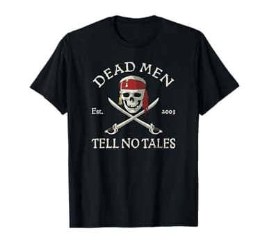 Disney Pirates of The Caribbean Dead Men Tell No Tales T-Shirt Small