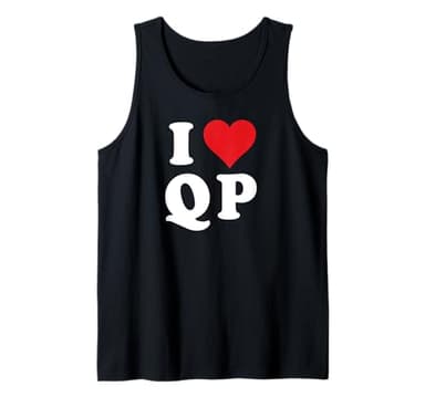 I Love QP Initials I Heart Q.P. First Last Name Q P Tank Top