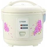 Tiger JAZ-A18U-FH 10-Cup (Uncooked) Rice Cooker and Warmer with Steam Basket, Floral White