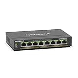 NETGEAR 8 Port PoE Gigabit Ethernet Easy Smart Managed Essentials Switch (GS308EPP) - with 8 x PoE+ @ 123W, Desktop or Wall Mount
