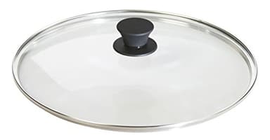 Lodge Round Tempered Glass Lid - Versatile Glass Lid for 12 Inch Skillets, Pans, and Dutch Ovens - Dishwasher Safe and Oven Safe up to 400° - 12 Inch
