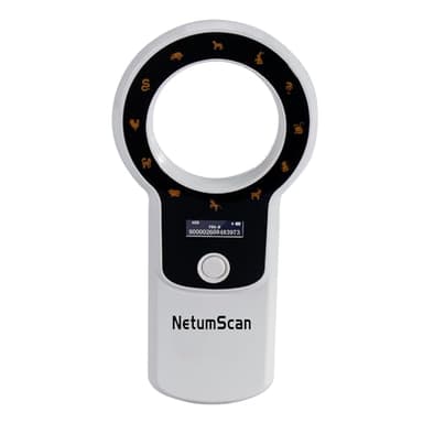 NetumScan Upgraded Pet Microchip Reader, 1024 Data Storage Portable Pet Chip Scanner Rechargeable Animal ID Tag Scanner with Stable OLED Display for ISO 11784/11785,FDX-B and ID64 RFID EMID-206C