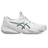 ASICS Women's Court FlyteFoam 3 Tennis Shoes, 8.5, White/Lichen Rock