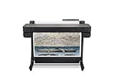 HP DesignJet T630 (T600 Series) Large Format Wireless Plotter Printer - 36", with Auto Sheet Feeder, Media Bin & Stand (5HB11A), Black