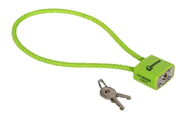 Lockdown 15 Inch Cable Gun Lock with Non-Marring, California DOJ Approved Design and Keyed Padlock for Secured Storage of Rifles, Pistols or Shotguns, Green