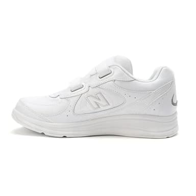 New Balance Women's 577 V1 Hook and Loop Shoe, White, 8 Wide