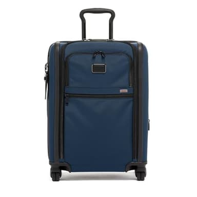 TUMI - Alpha Large Dual Access Expandable 4-Wheeled Carry-On Luggage - Zipper Expansion - Durable and Lightweight Travel Suitcase - TSA Lock Tracer - Navy Blue