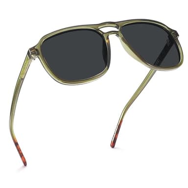 PRIVEL XXL Size Extra Large 160MM Polarized Double Bridge Retro Aviator Sunglasses Big Wide Heads Men UV400 Protection (PMX013P-2)