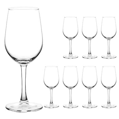 YANGNAY Wine Glasses (Set of 8, 11.5 Oz), All-Purpose Red or White Wine Glass with Stem, Durable, Dishwasher Safe