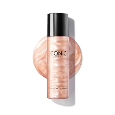 ICONIC LONDON Prep-Set-Glow | Hydrating + Setting + Glowing Spray, 3-in-1 Formula for a Dewy, Radiant Finish, Cruelty-Free, Vegan Makeup, 4.22 Fl oz