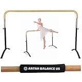 Ballet Barre Portable for Home or Studio, 6 ft Extendable to 12 ft Bar with Curved Shape, Height Adjustable from 27" to 44", Ideal for Stretch, Pilates, Dance, Active Workouts, Single Bar, Kids Adults