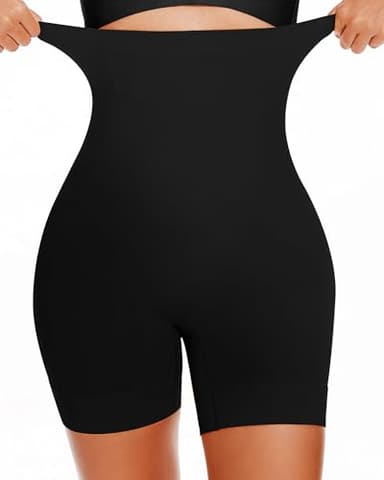 BESTENA Shapewear Shorts,High Waisted Shapewear for Women Tummy Control,Seamless Body Shaper Shorts Thigh Slimmer(x-black,XX-Large)