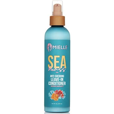Mielle Organics Sea Moss Anti-Shedding Leave In Conditioner for Curly Hair - Moisturizing Leave In Treatment Spray to Detangle, Style and Refresh Curls (8 Oz)