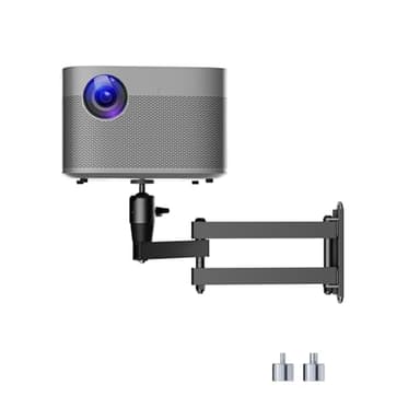 suptek Large Foldable Projector Wall Mount - Adjustable Universal Bracket for Projectors, Compatible with 1/4", M4 & M6 Screws, Heavy-Duty & Space-Saving Design, Black, MA1330YTPRO