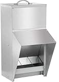 shengyi 11.5-55lbs Galvanized Chicken Feeder - Rat Proof Poultry Feeder with Lid Weatherproof Outdoor Coop Food Dispenser (11.5lbs 8.3x6.3x12.9in)