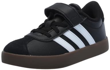 Adidas Unisex-Kids VL Court 3.0 Elastic Lace, Black/White/Black, 3