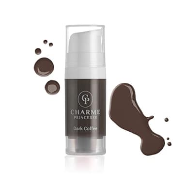 Charme Princesse Pigment Permanent Ink Micropigment Cosmetic Ink Eyebrow Eyeliner Lips Cosmetic Dark Coffee Color Pigment Hand Extruded10ml PI603-10-005