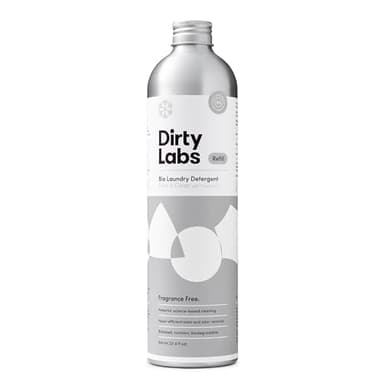 Dirty Labs | Scent Free | Bio Enzyme Liquid Laundry Detergent | 80 Loads (21.6 fl oz) | Hyper-Concentrated | High Efficiency & Standard Machine Washing | Nontoxic, Biodegradable | Stain & Odor Removal