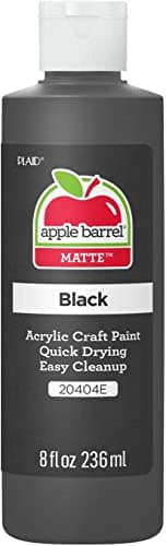 Apple Barrel Acrylic Paint in Assorted Colors (8 Ounce), 20404 Black- (Pack of 1)